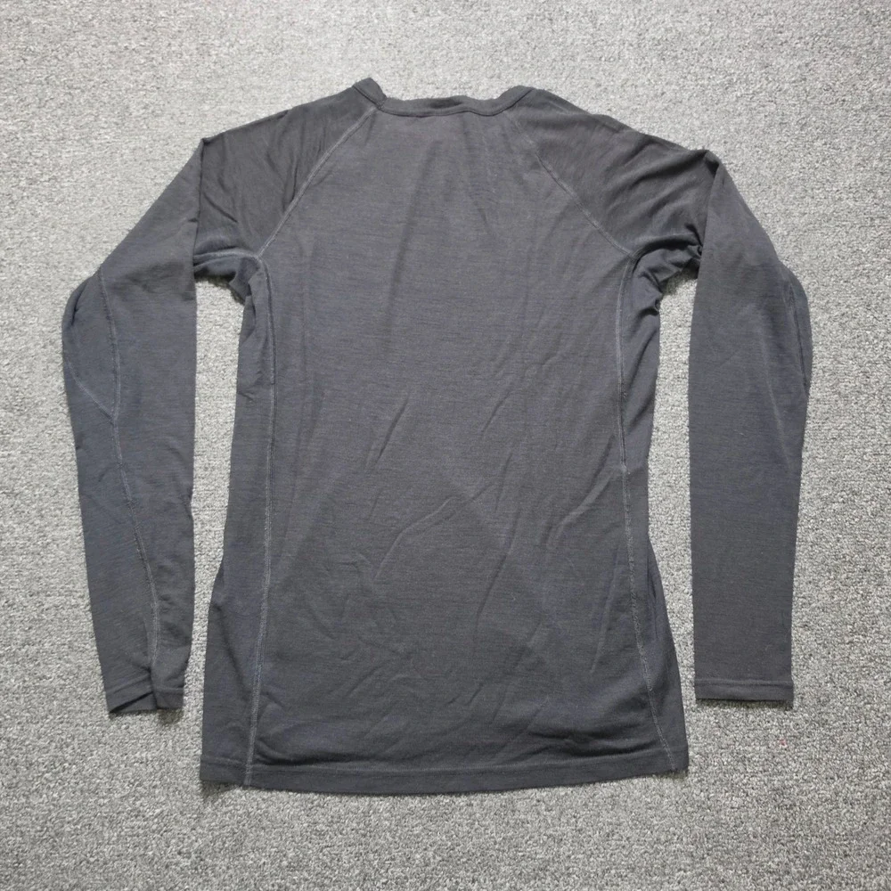 Icebreaker Redram Merino Wool Thermal Top‎ Black Mens Medium Long Sleeve Outdoor